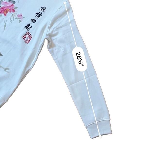 Blind Rooster Koi Fish Graphic Pullover Sweater Large NWT - Picture 9 of 10